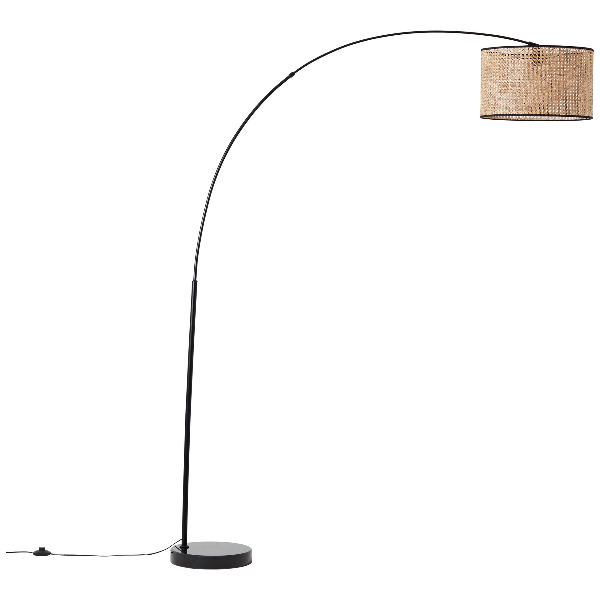 Bogenstandleuchte Toni - Rattan Beige