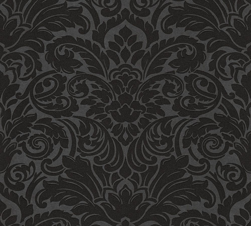 Architects Paper Luxury Wallpaper, Barock Tapete, schwarz, silber 305455