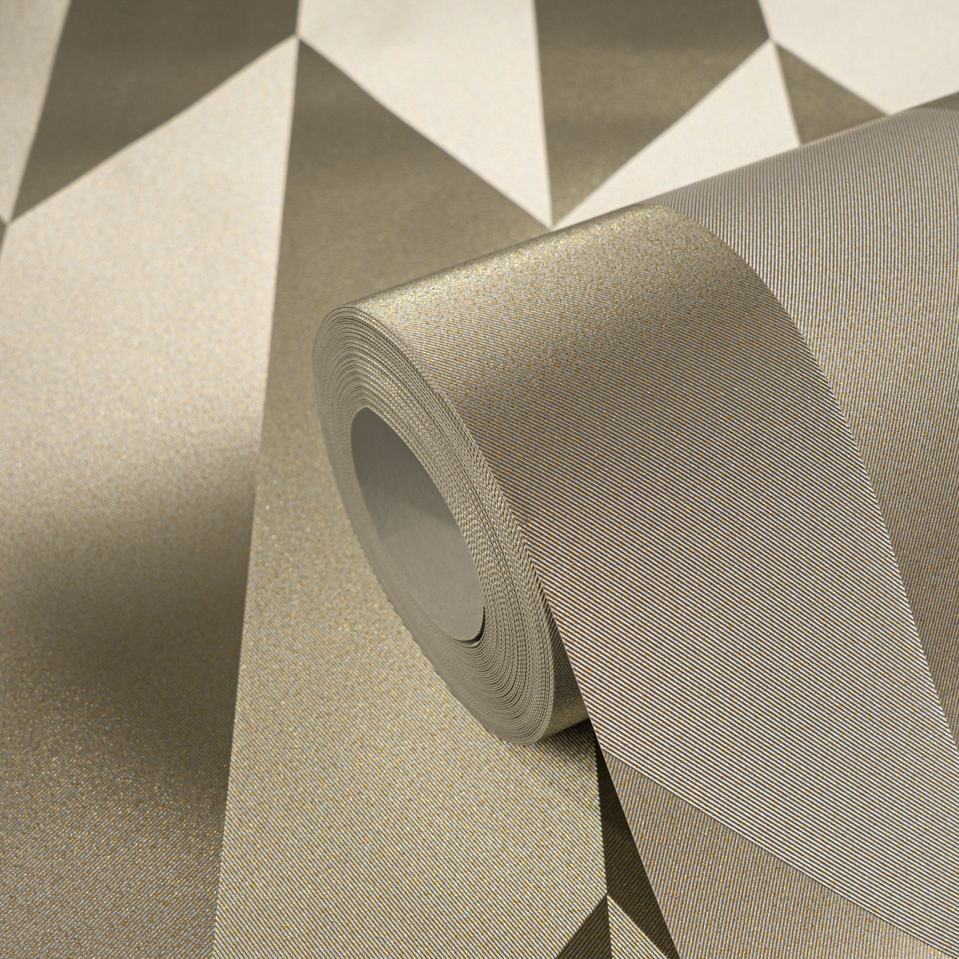 A.S. Création geometrisch beige-metallic 790865