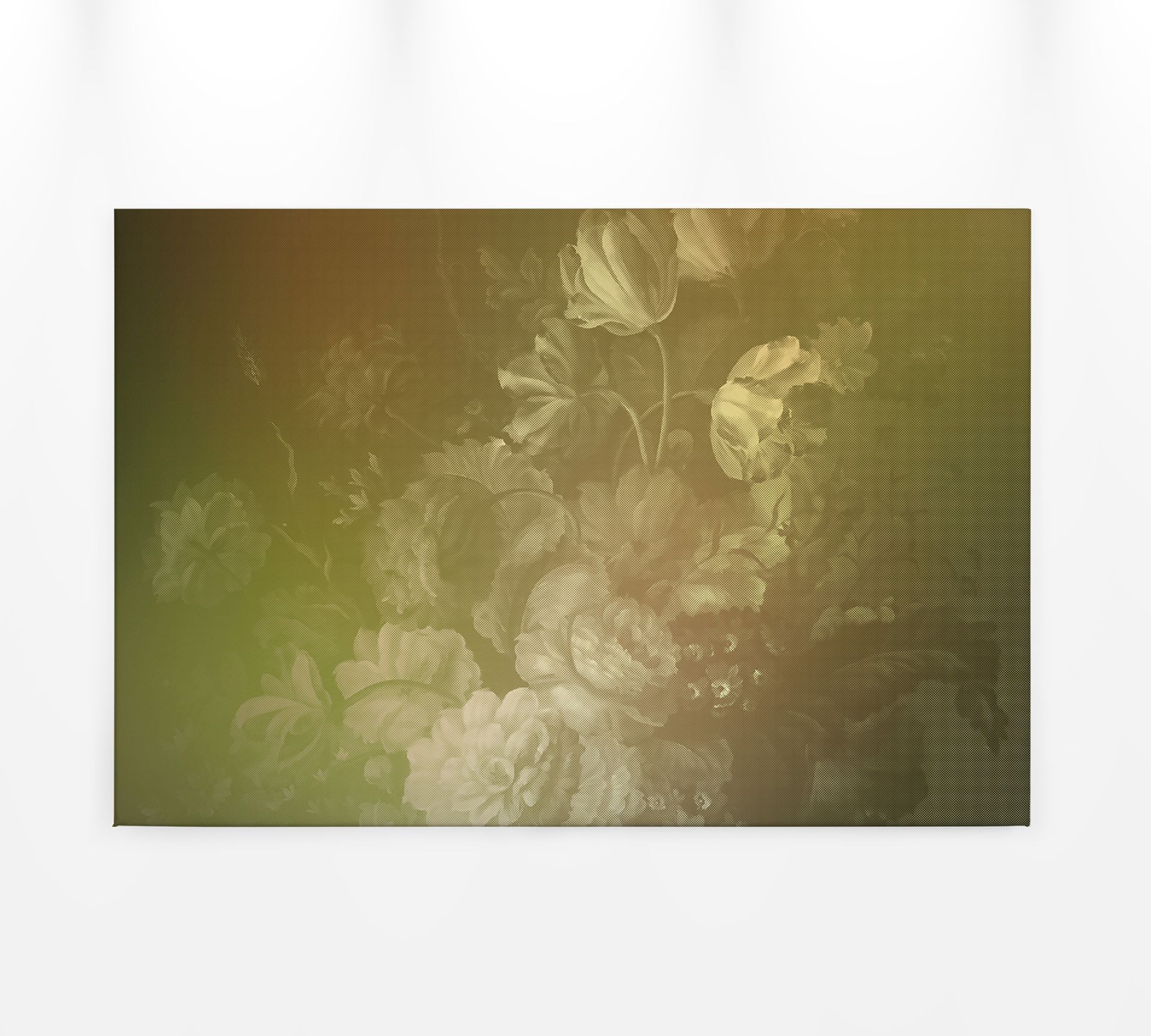 Leinwandbild Blumen, grün, 90x60 cm DD120491