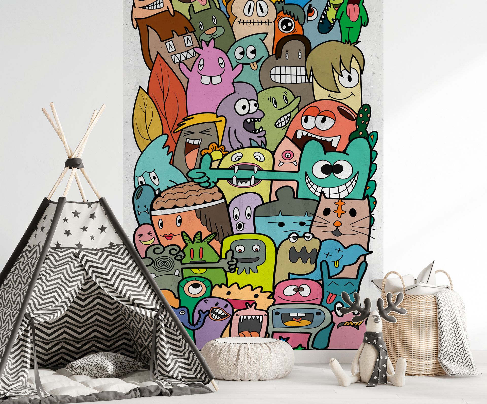 Livingwalls The Wall III, Comic, Kinderzimmer, Bunt ➤ 1,59x2,80 m | 398271