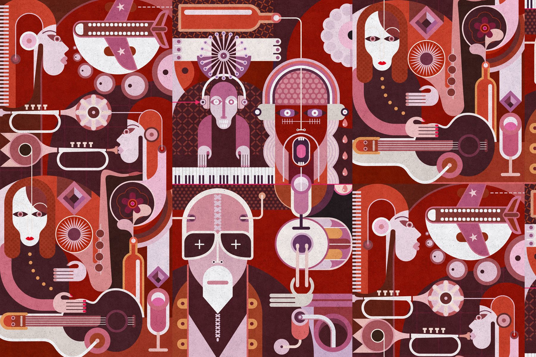 Leinwand Wall of Sound II 120 x 80 cm