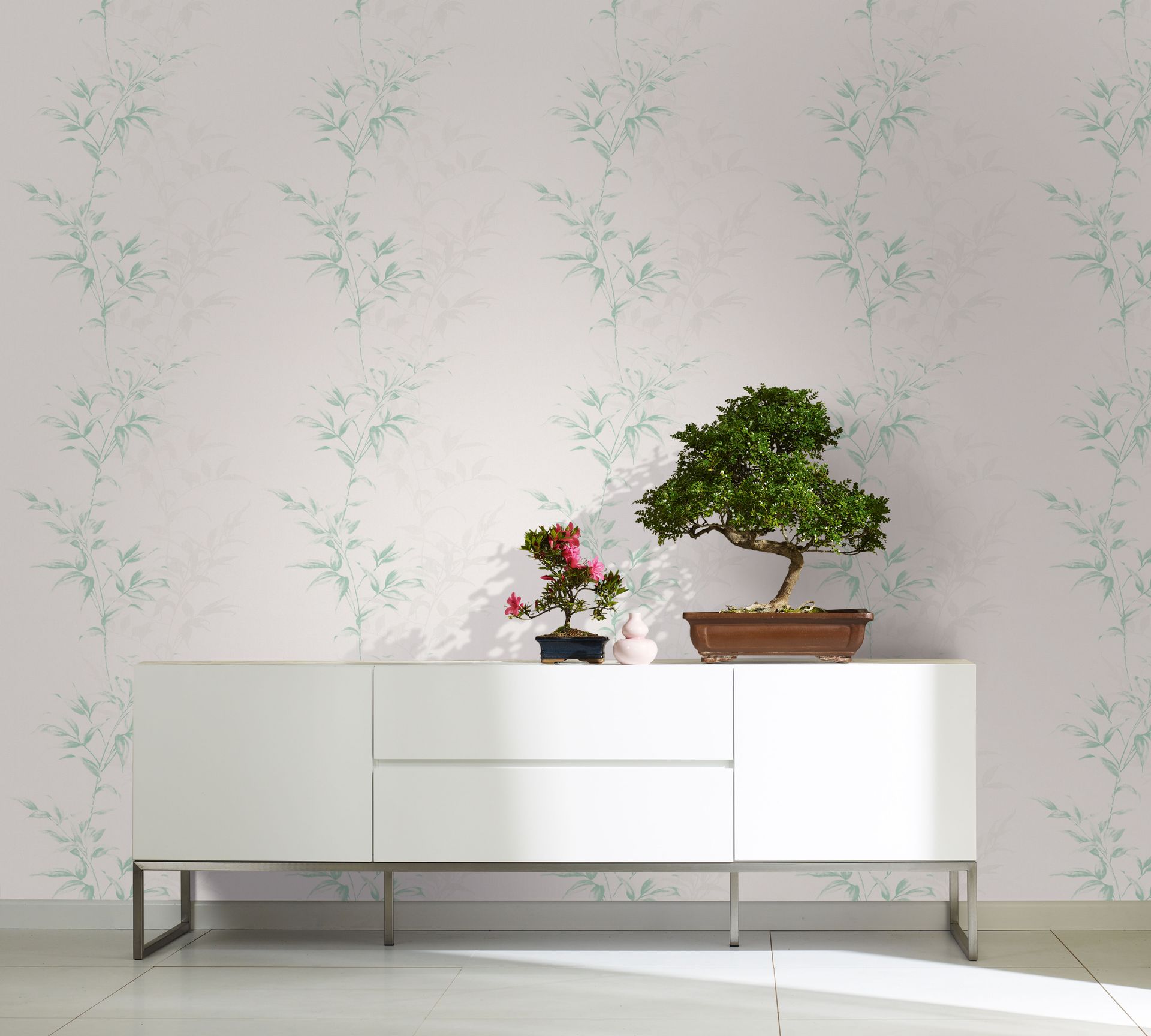 Novamur Hailey, Floral, weiß, grün 82222