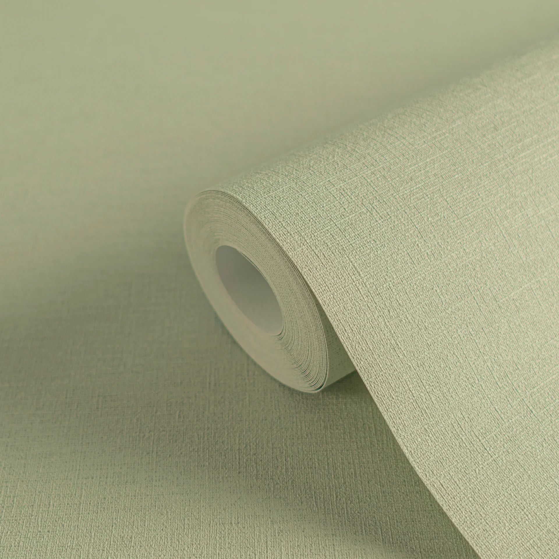 Vliestapete Unis, grün, textile Struktur, A.S. Création 371788