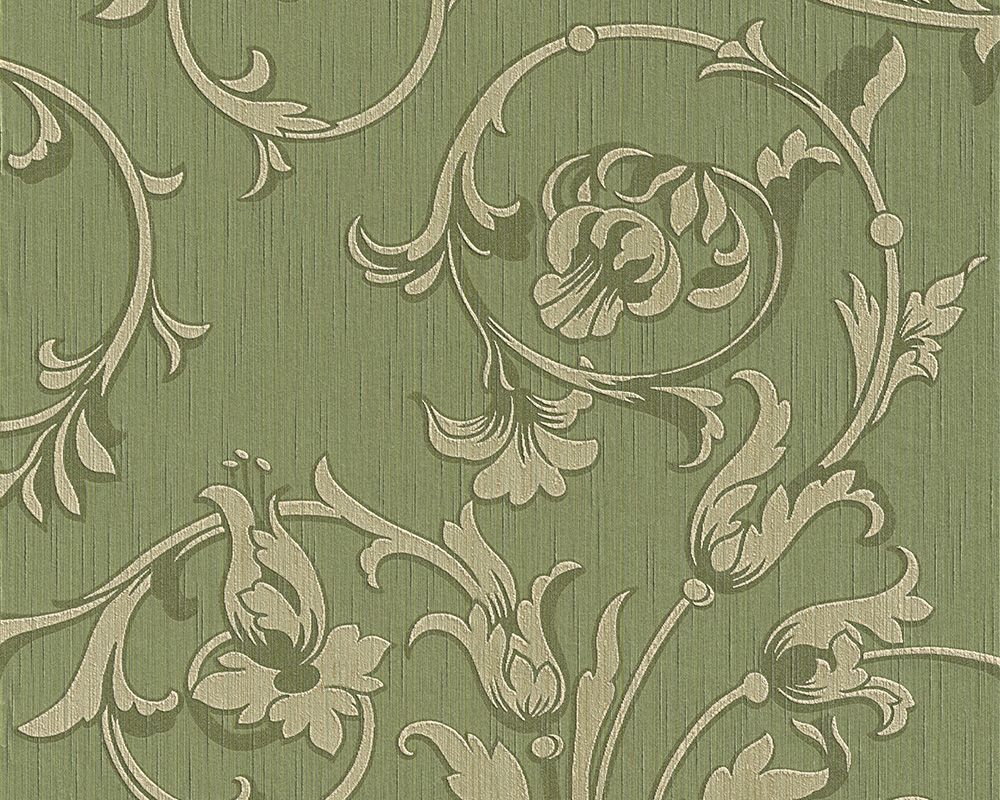 Architects Paper Tessuto, Florale Tapete, grün, creme 956334