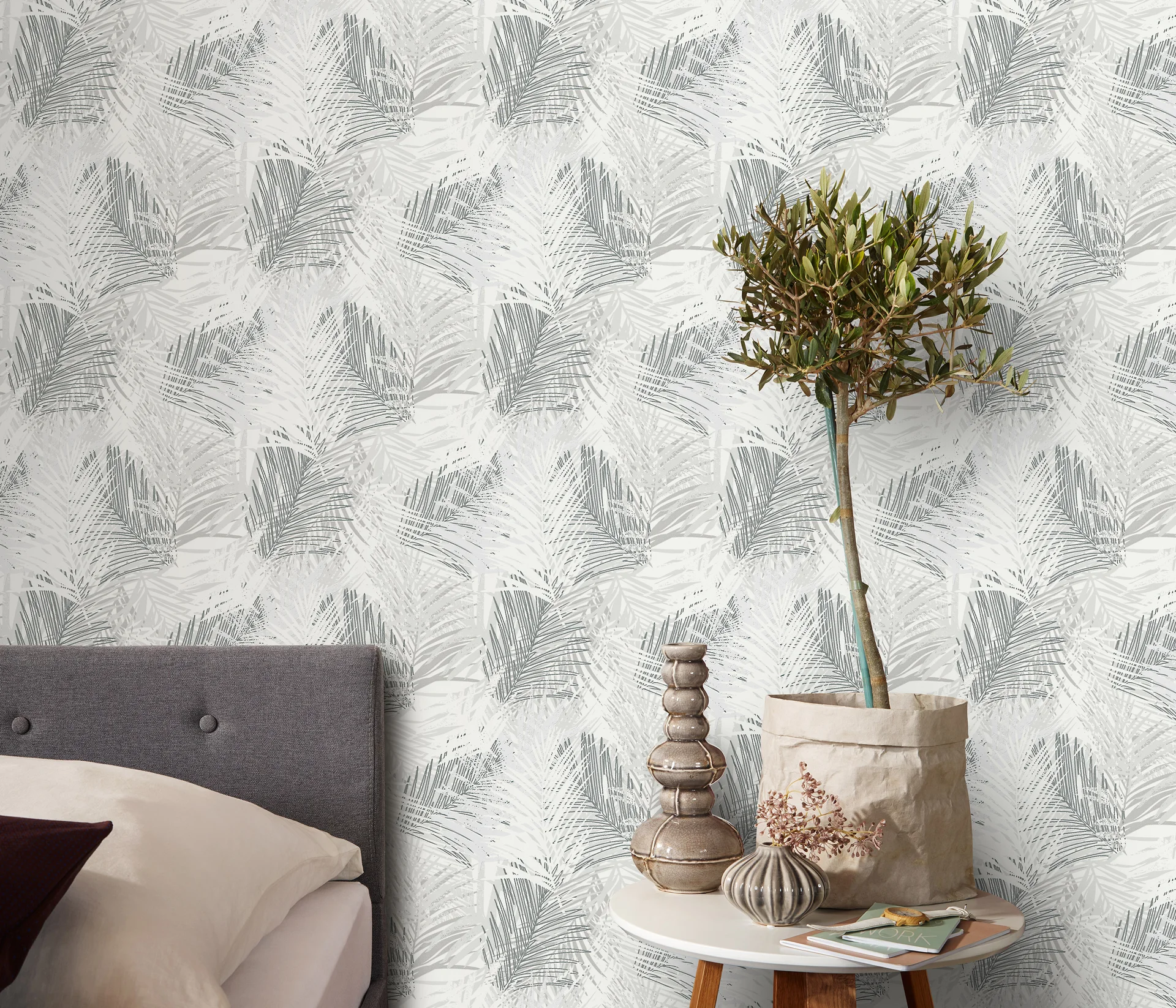 Vliestapete Botanisch grau Erismann 1035010