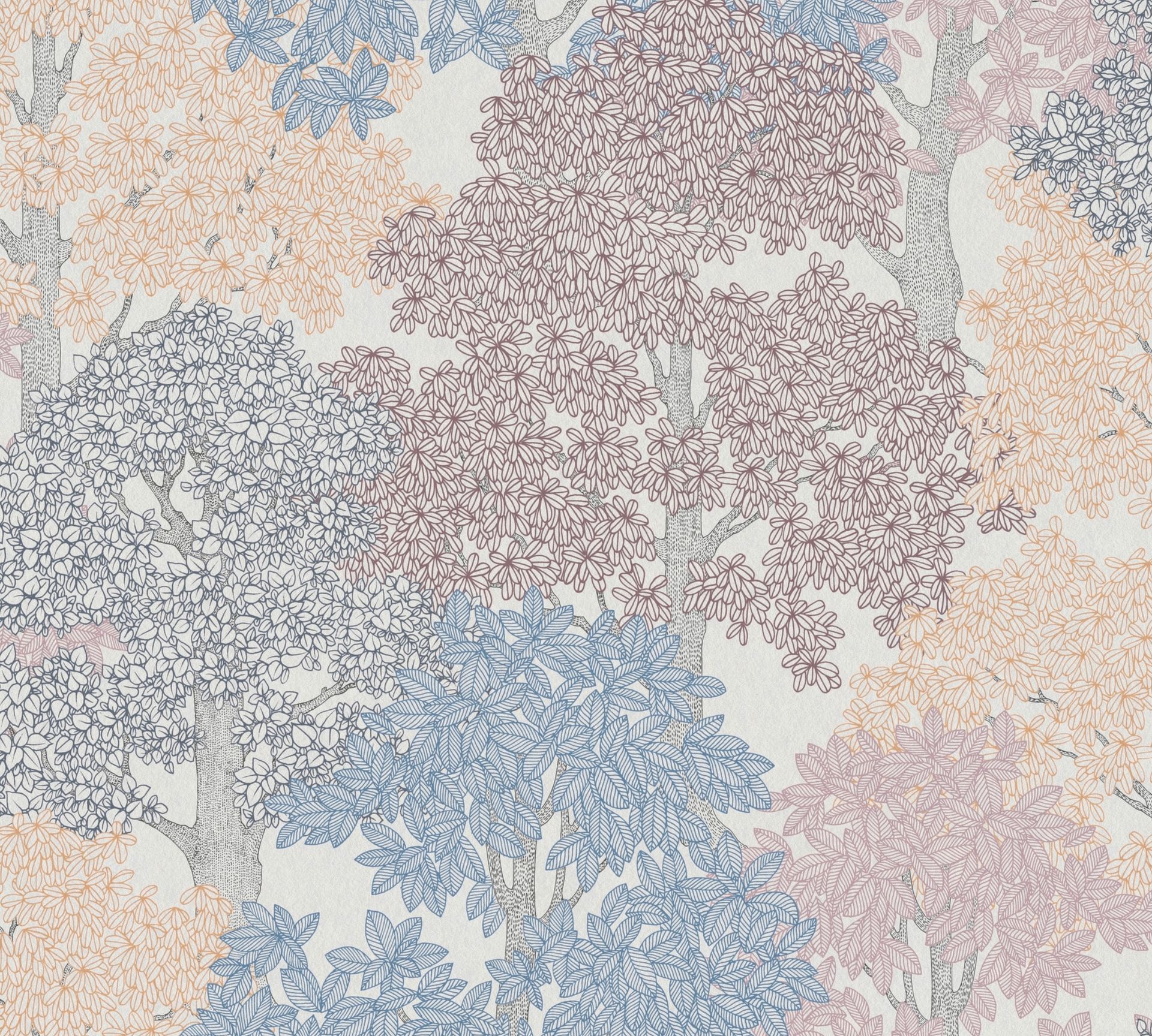 Architects Paper Floral Impression, Waldtapete, bunt, blau 377534