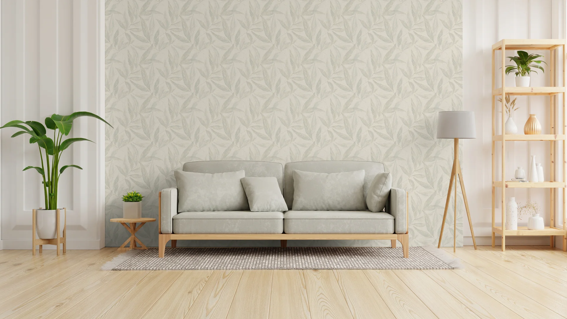 A.S. Création Palmblätter weiß-creme 790963