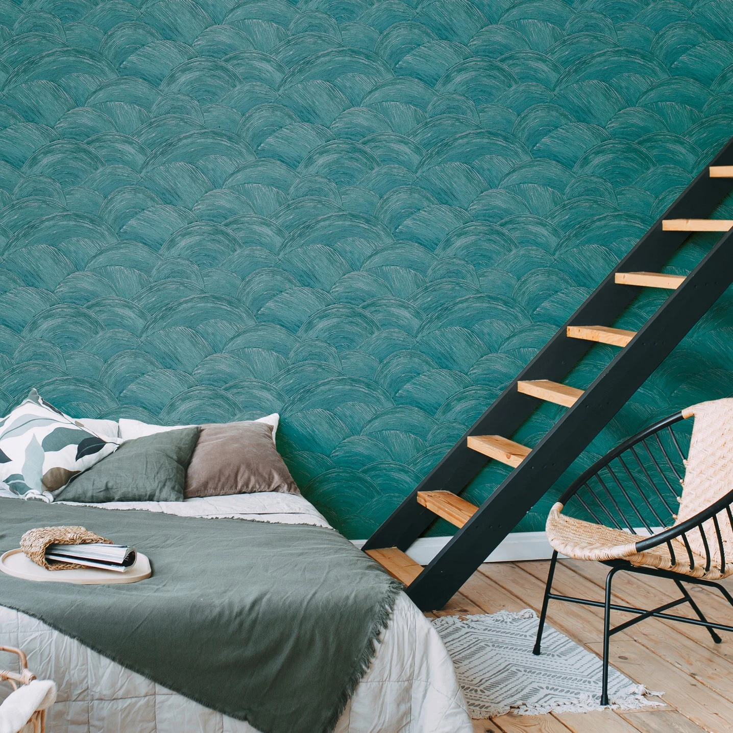 Livingwalls Travel Styles, Abstrakt, petrol 391052 Livingwalls Travel Styles, Abstrakt, petrol 391052