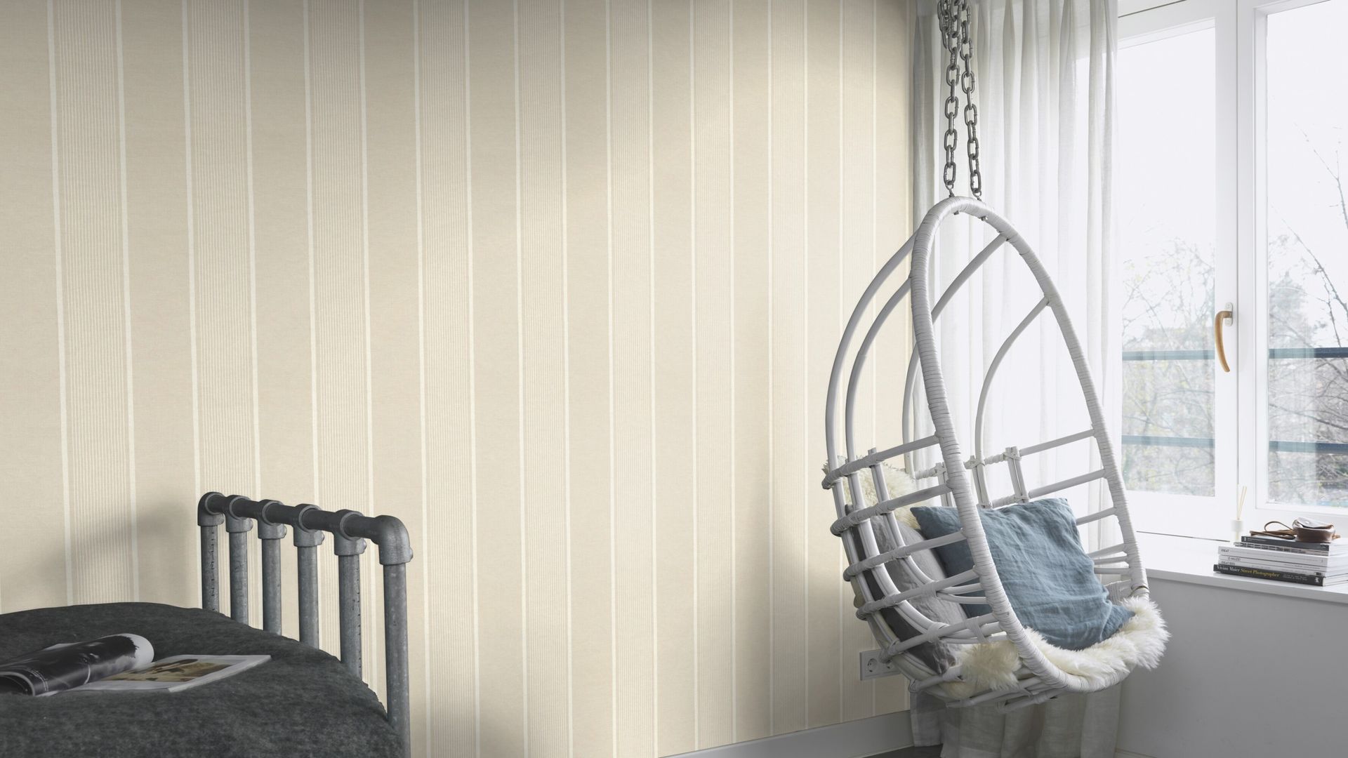 Vliestapete 463910 Beige-Hellbeige Streifen 10,05 m x 0,53 m Vliestapete 463910 Beige-Hellbeige Streifen 10,05 m x 0,53 m