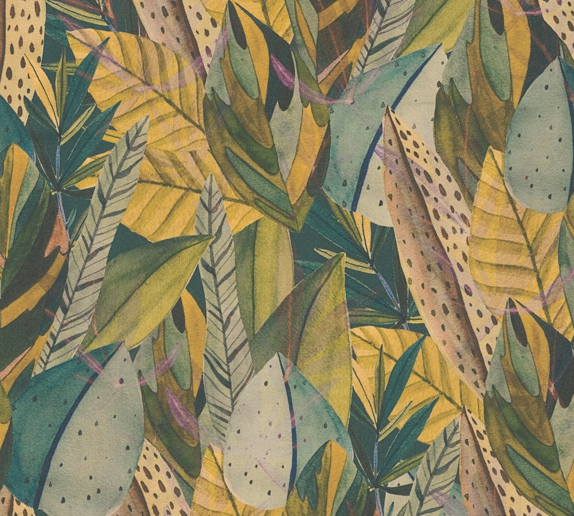 Vliestapete, Floral, gelb 782201