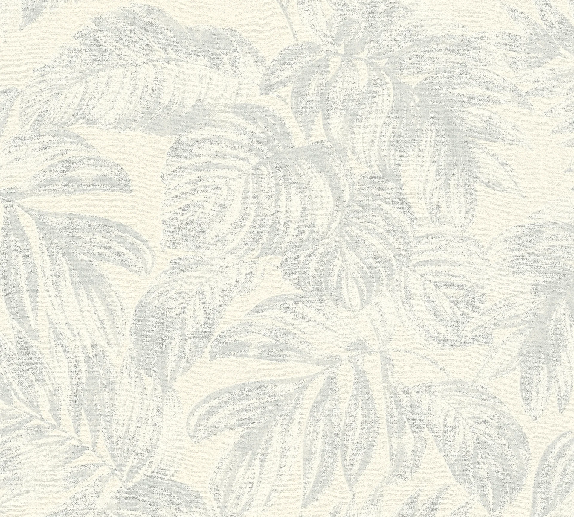A.S. Création Casual Living, Floral, weiß, silber und creme 393403