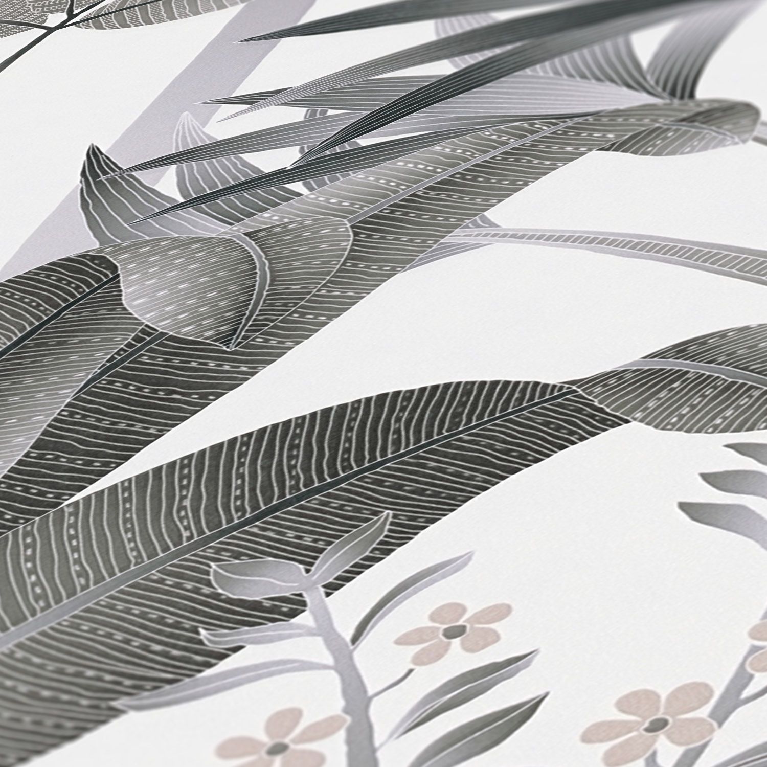 Architects Paper Arcade, Florale Tapete, grau, schwarz 391725