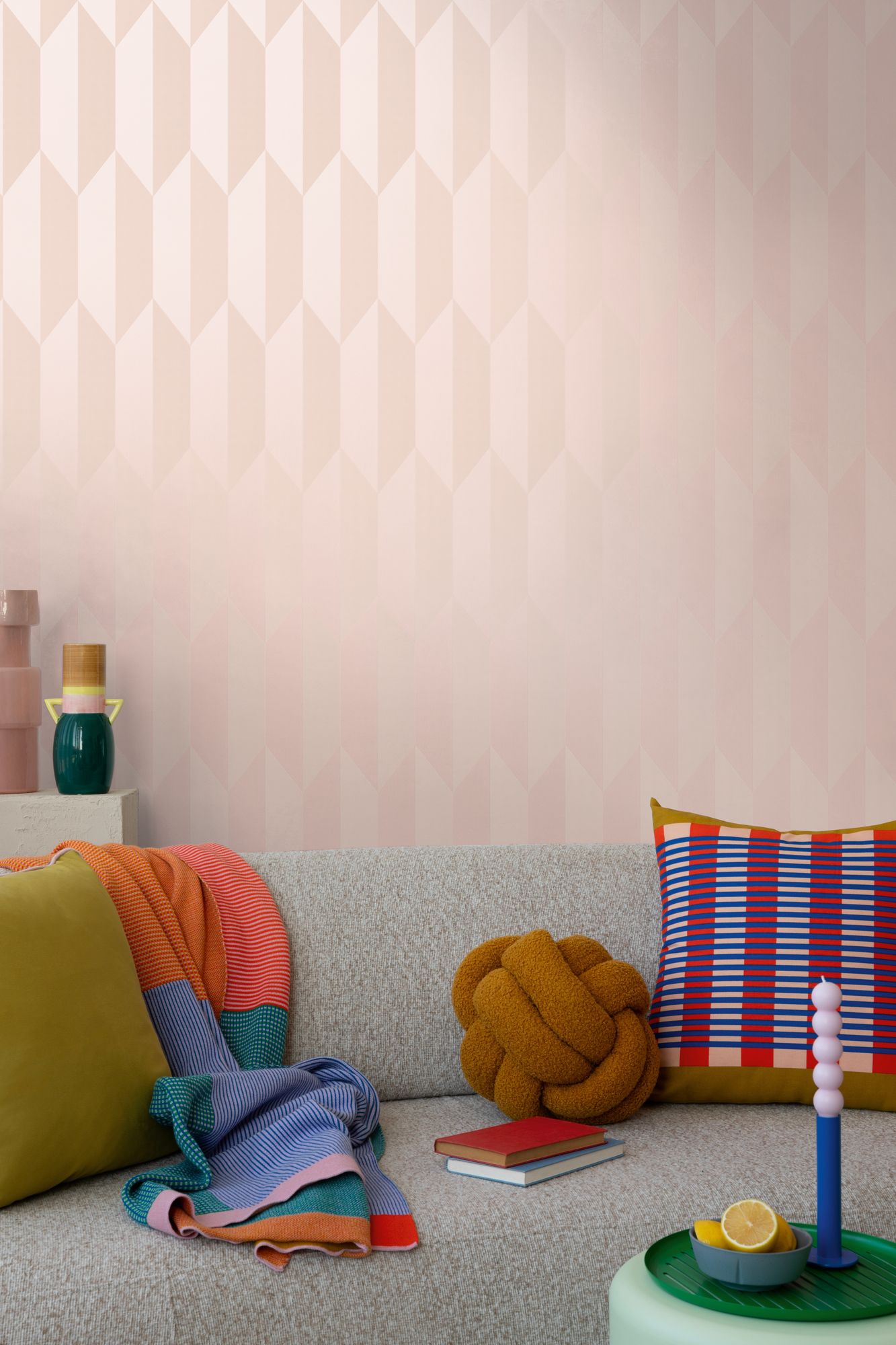 A.S. Création Geometrisch rosa-metallic 790862