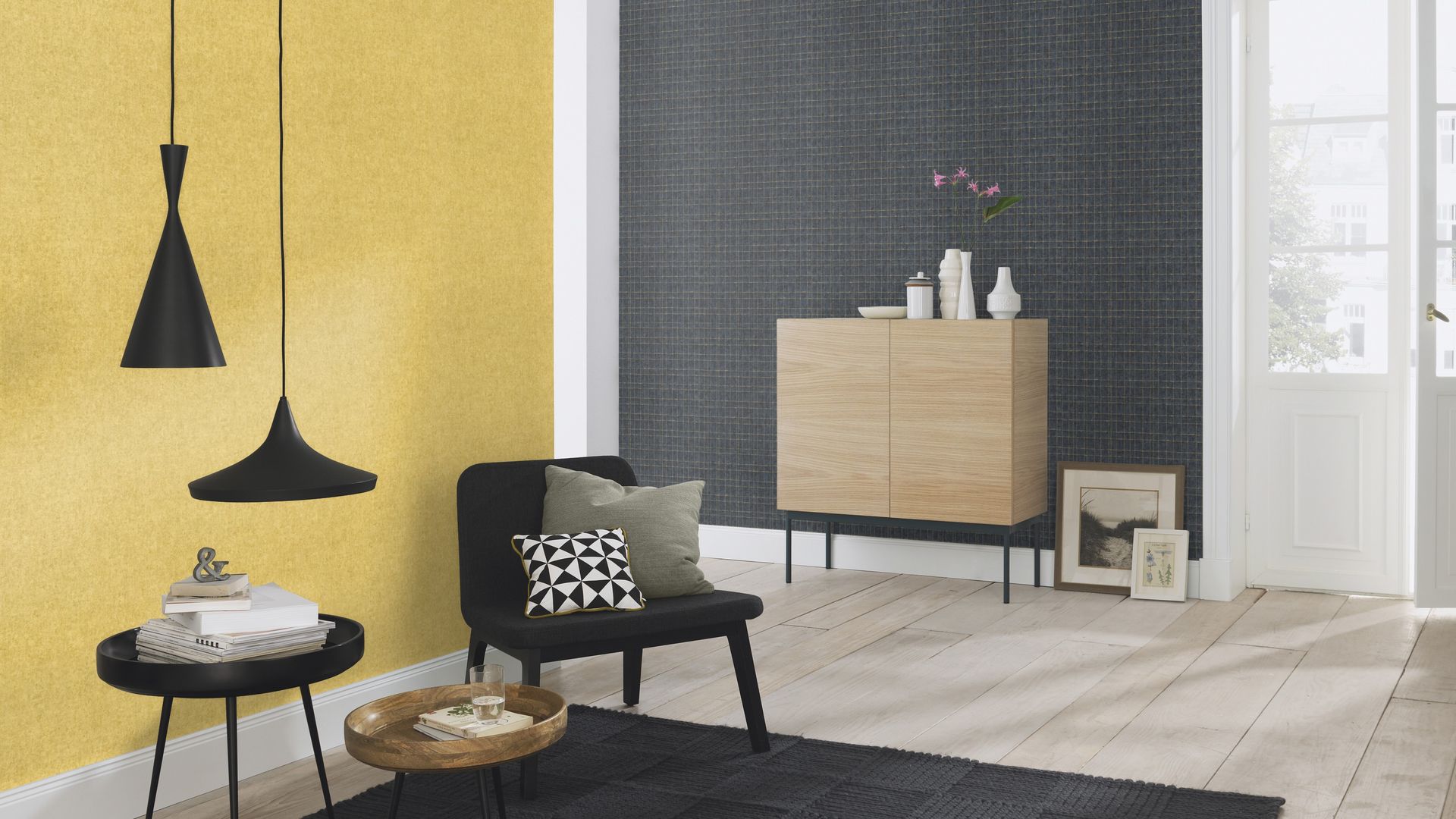 Raumbild Rasch Selection, Classic-Chic, blau gold 551365