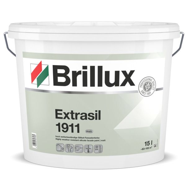 Brillux Extrasil 1911 Silikat-Fassadenfarbe, weiß 15 l