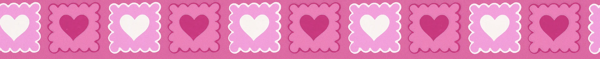 A.S. Création Only Borders 10, Kinderzimmertapete, rosa, weiß 281838 Dekorbild