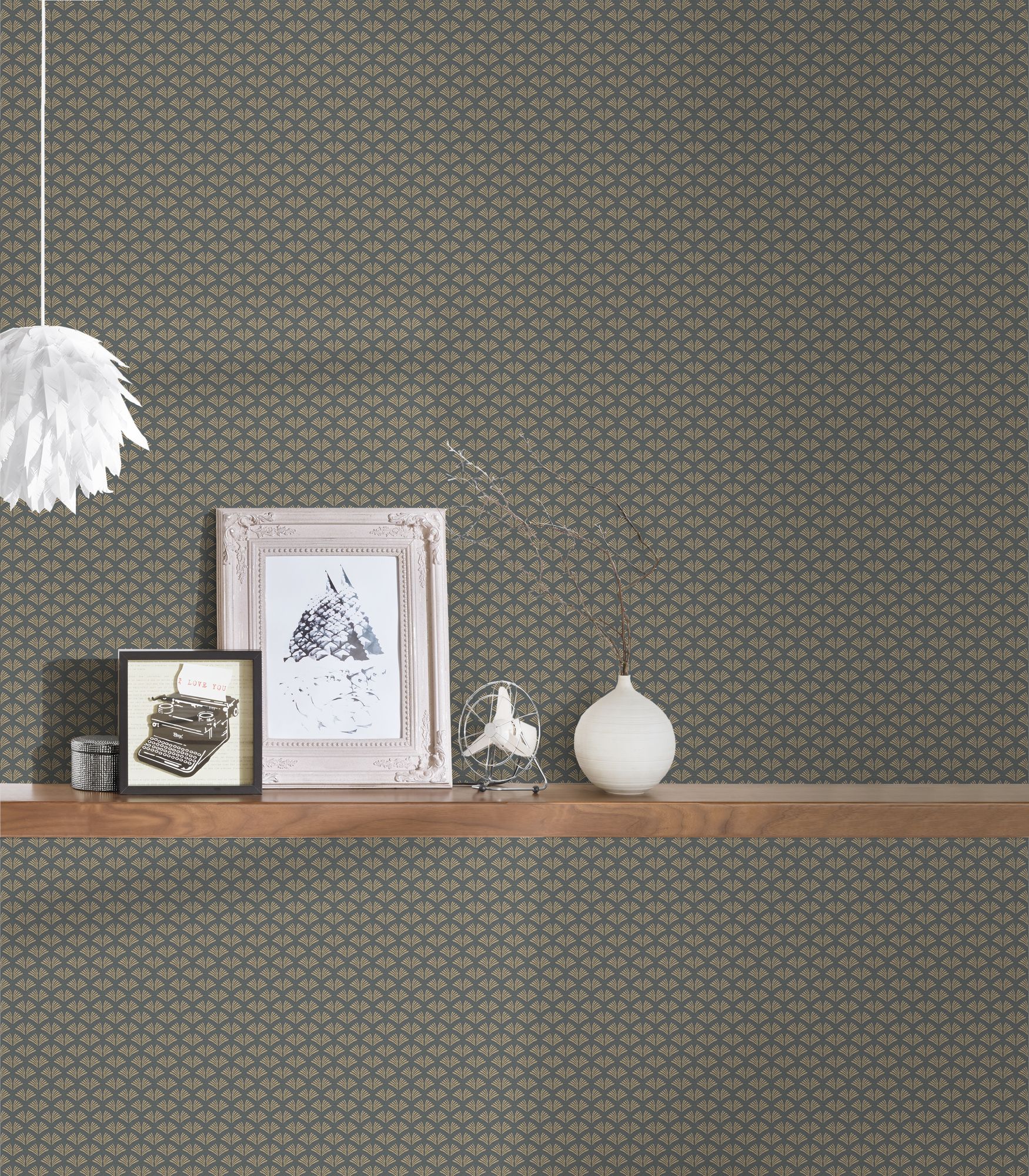 A.S. Création Trendwall 2, Art Deco Tapete, grau, gold 379583