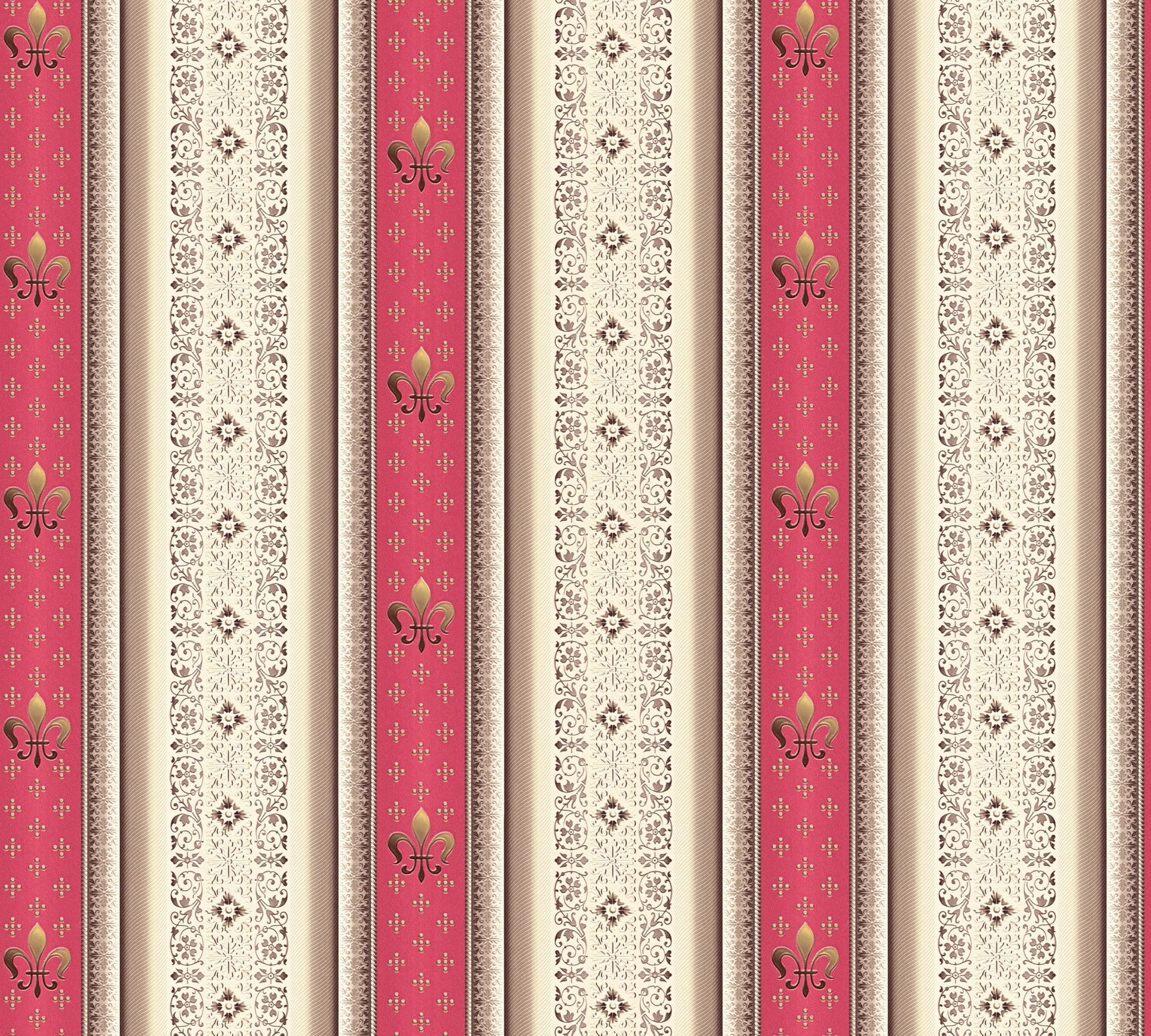 A.S. Création Hermitage 10, Barock Tapete, rot, beige 335423 Dekorbild