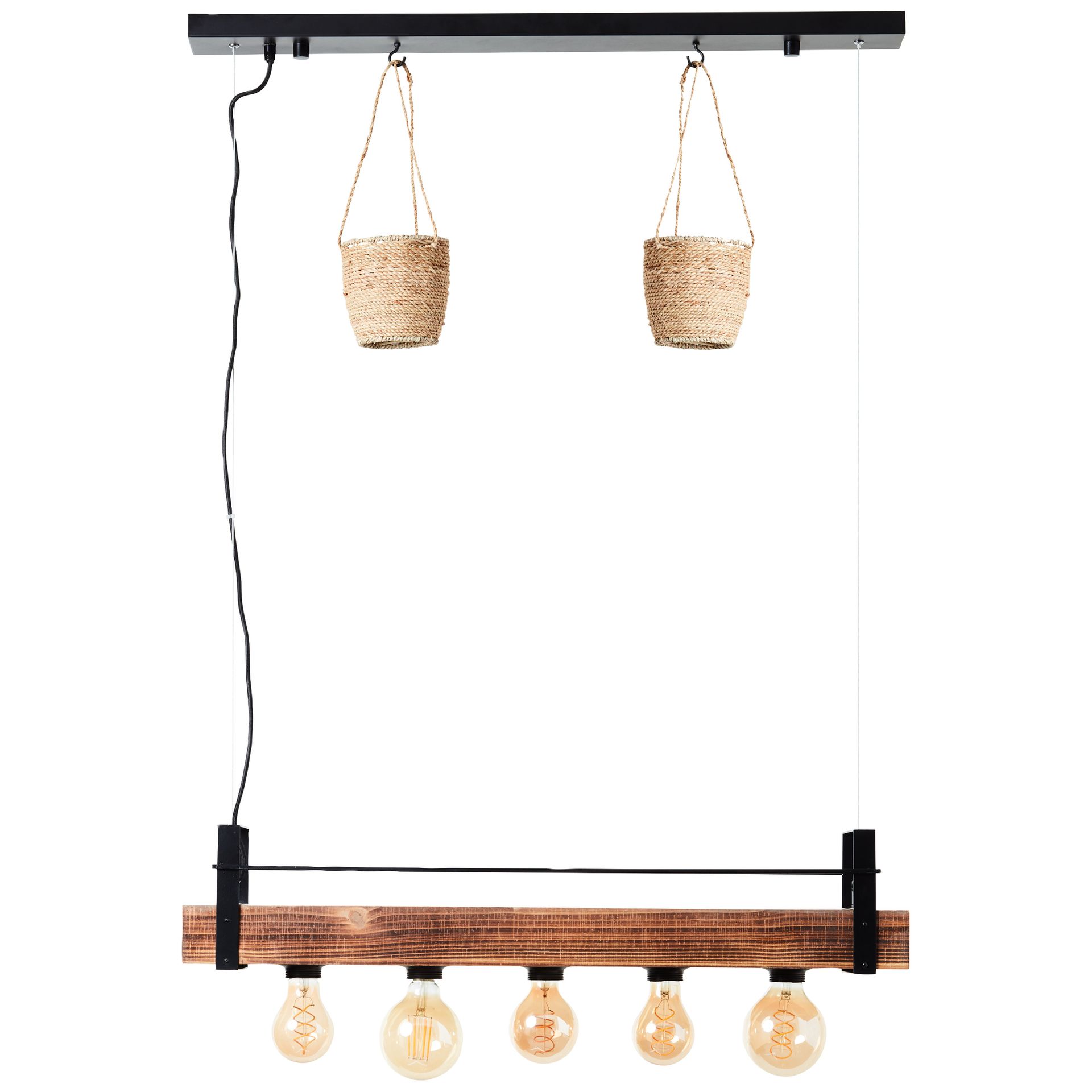 Pendelleuchte Aron - Holz Braun