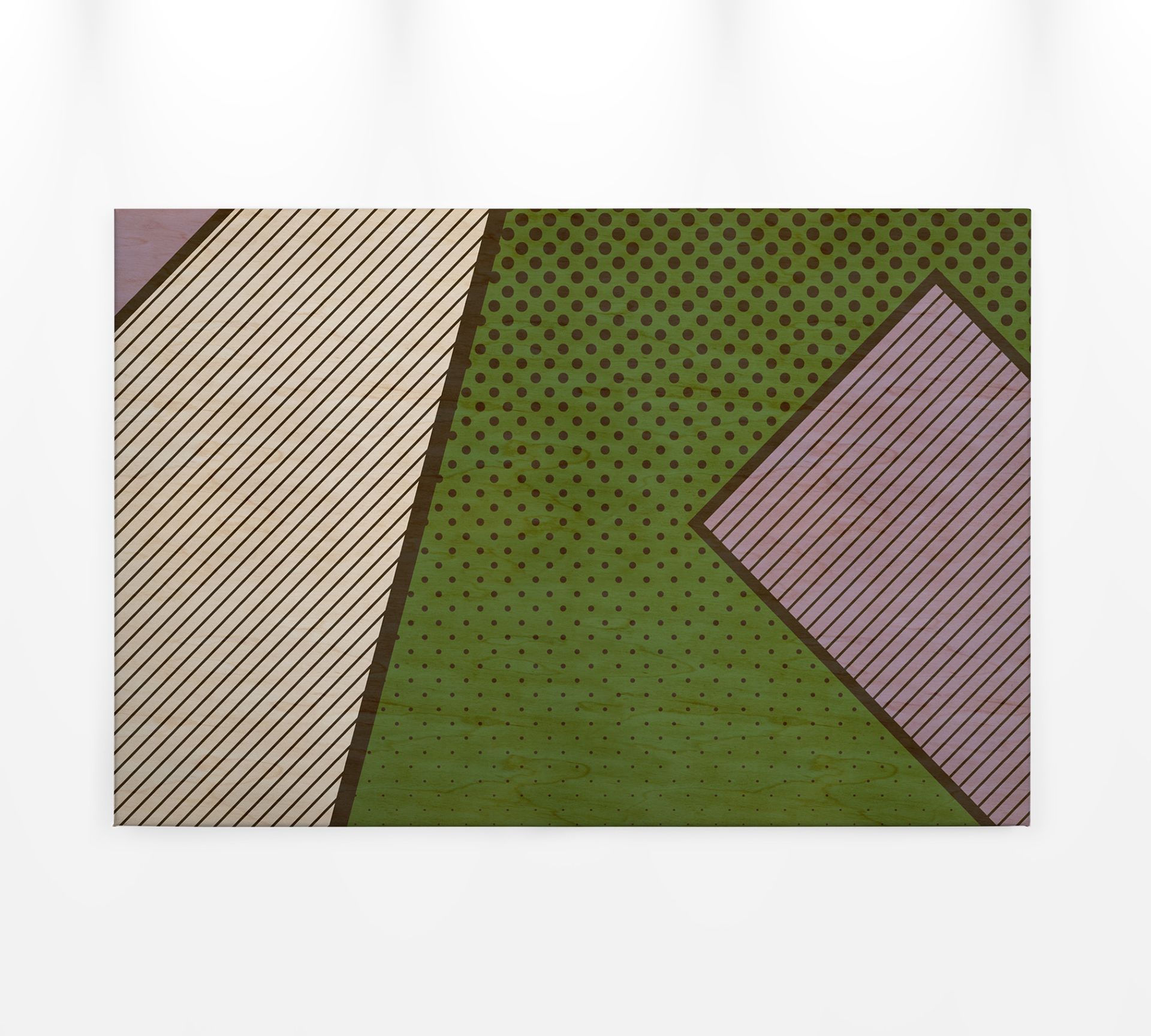 Leinwandbild Geometrische Muster, grün, 90x60 cm DD120434