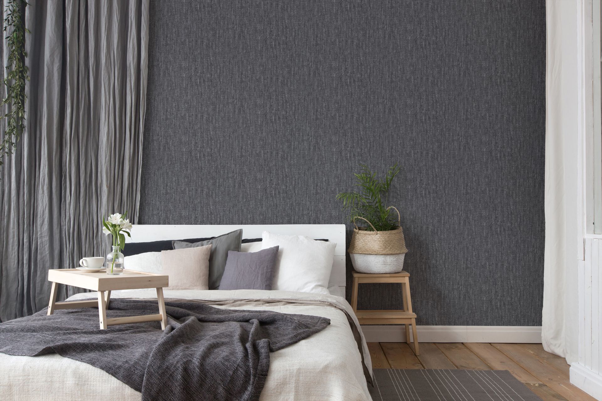 Raumbild 4 Livingwalls Titanium 3, Vintagetapete, schwarz 382052