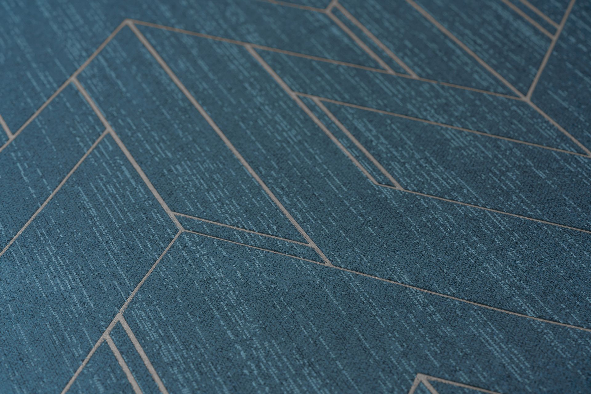 Architects Paper VILLA, Geometrische Tapete, blau, silber 373695