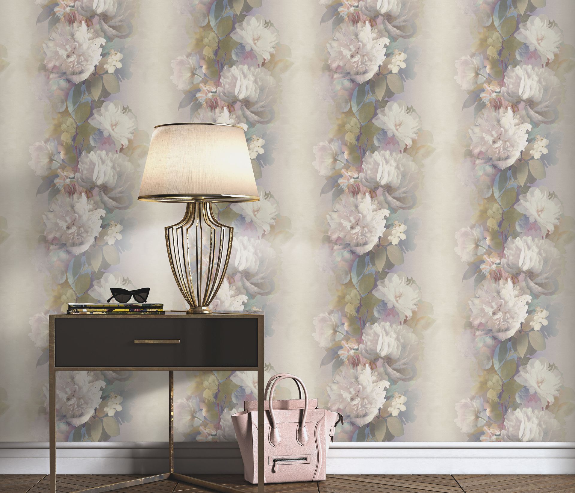 Blumentapete Aquarelloptik beige Erismann 1051309 Blumentapete Aquarelloptik beige Erismann 1051309