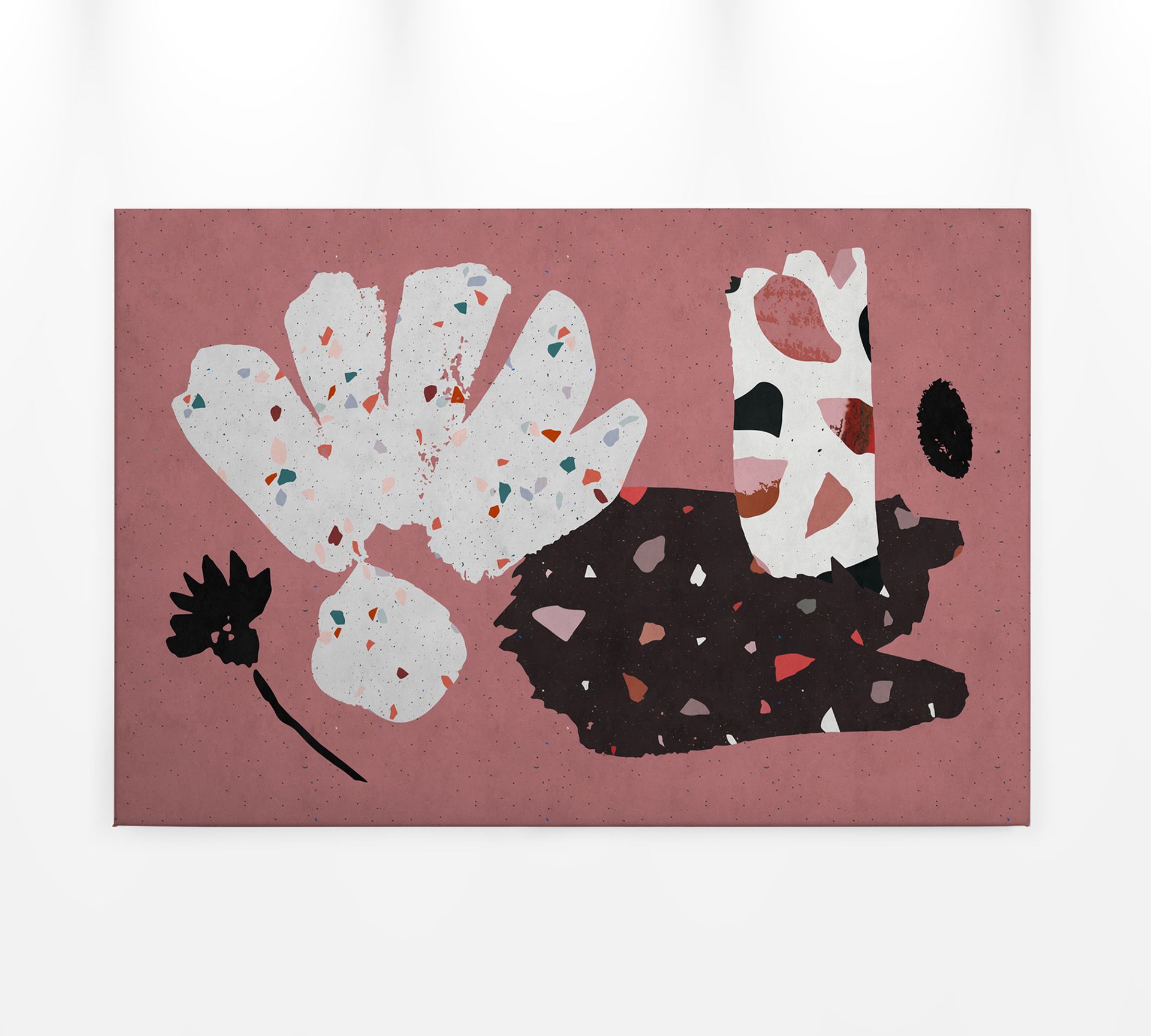 Leinwandbild Abstrakte Formen, rosa, 90x60 cm DD120449