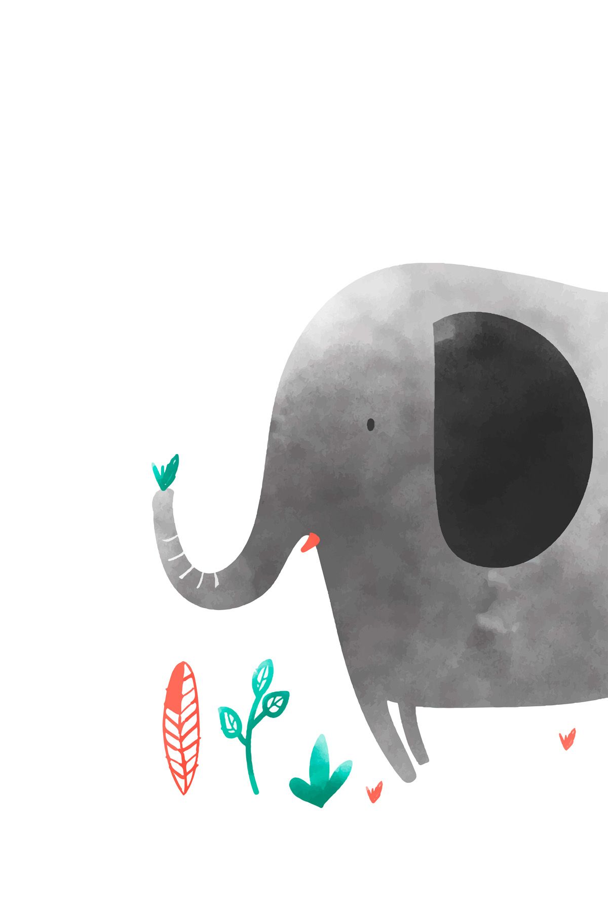 Leinwände Elephant Lion Giraffe I
