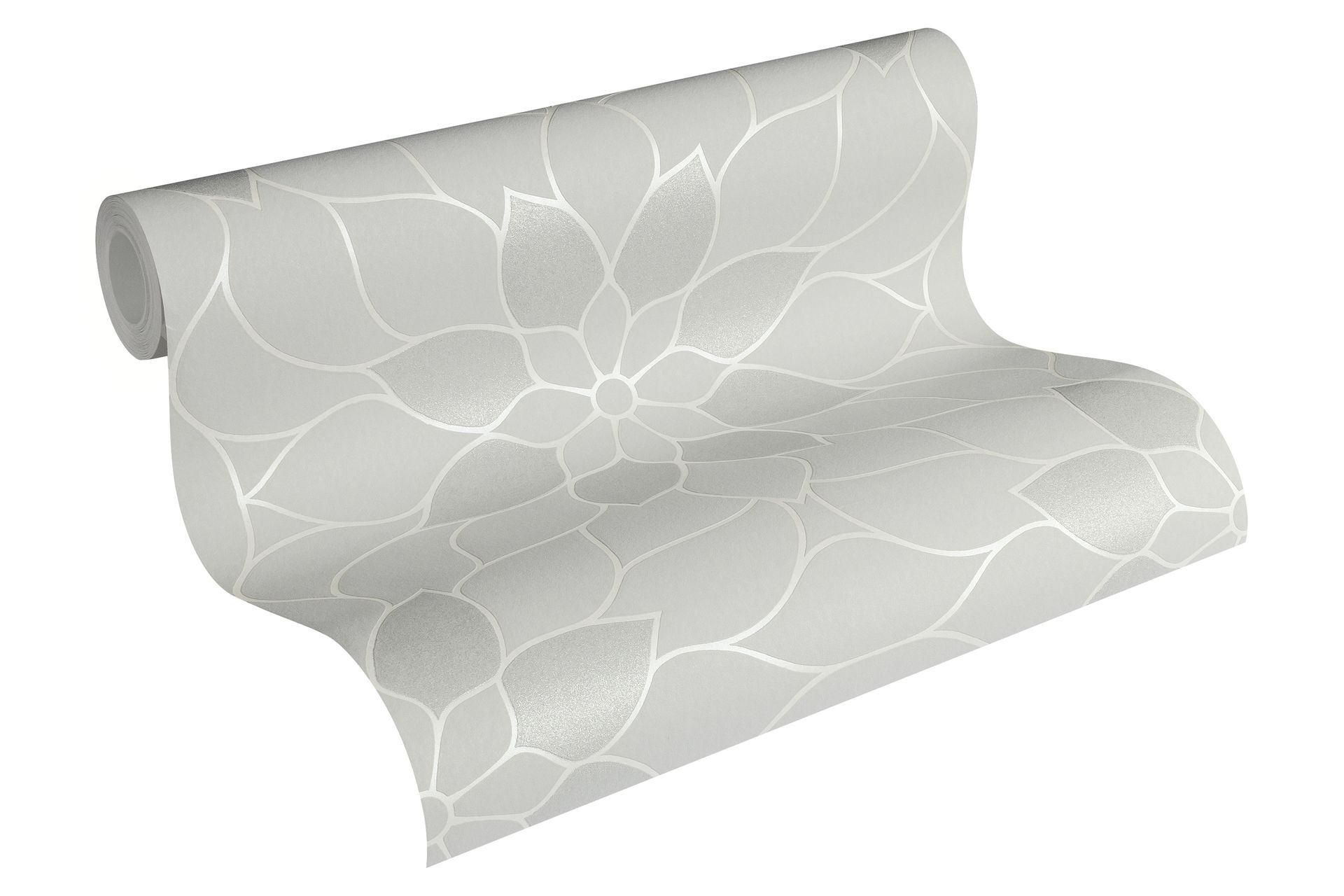 A.S. Création Neue Bude 2.0, Florale Tapete, grau 361721
