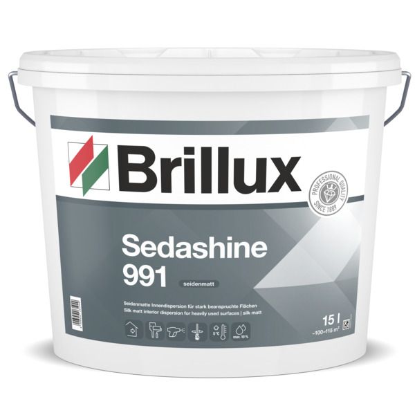Brillux Sedashine 991 weiß, seidenmatt 15 l