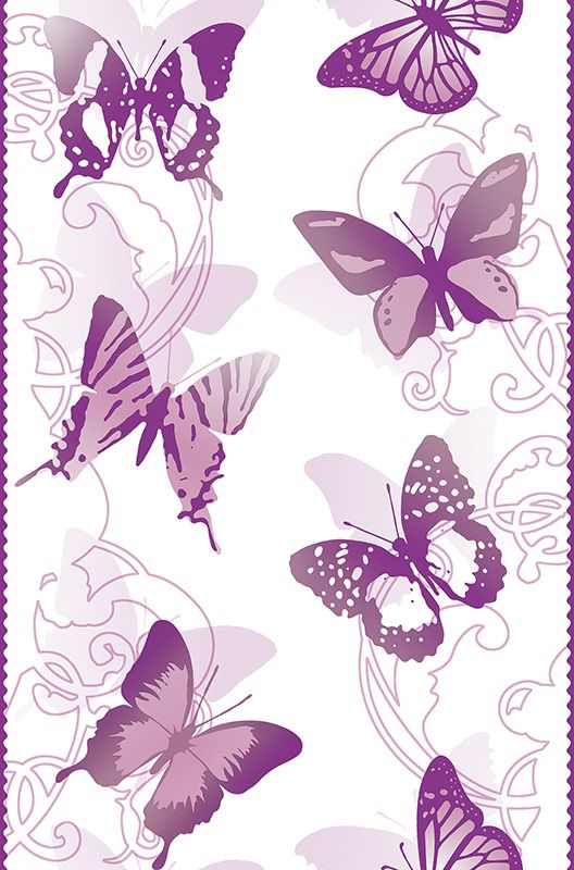 Livingwalls pop.up Panel, Tapete mit Tieren, violett, weiß 942582