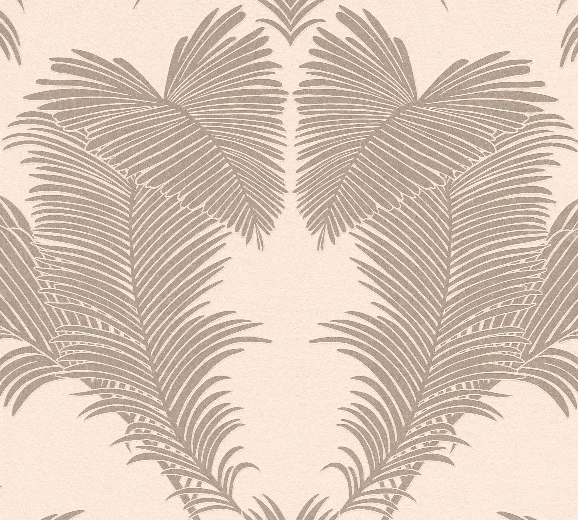Rollenfoto A.S. Création Trendwall 2, Palmentapete, beige, silber 379591 Dekorbild