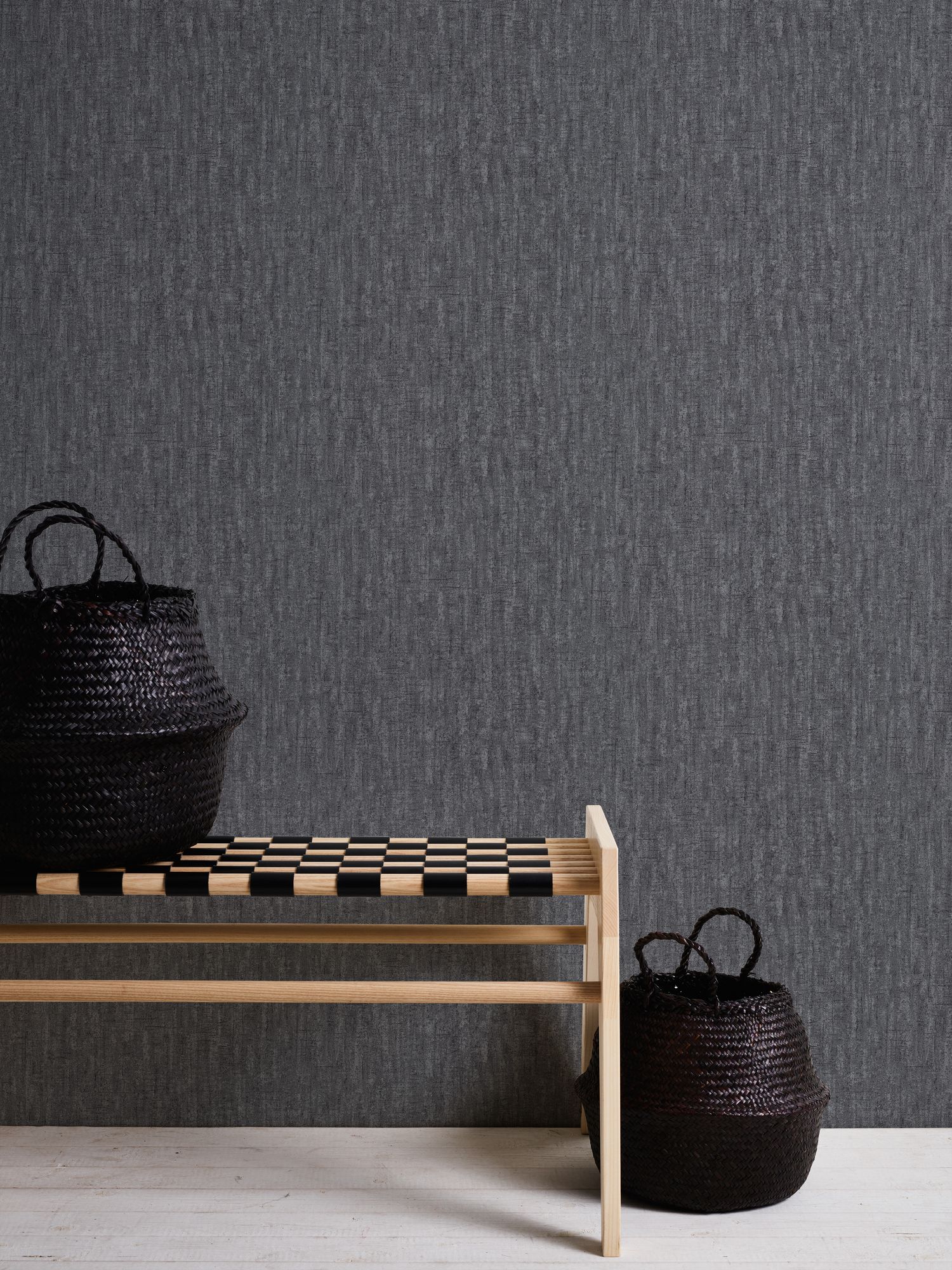 Raumbild 3 Livingwalls Titanium 3, Vintagetapete, schwarz 382052