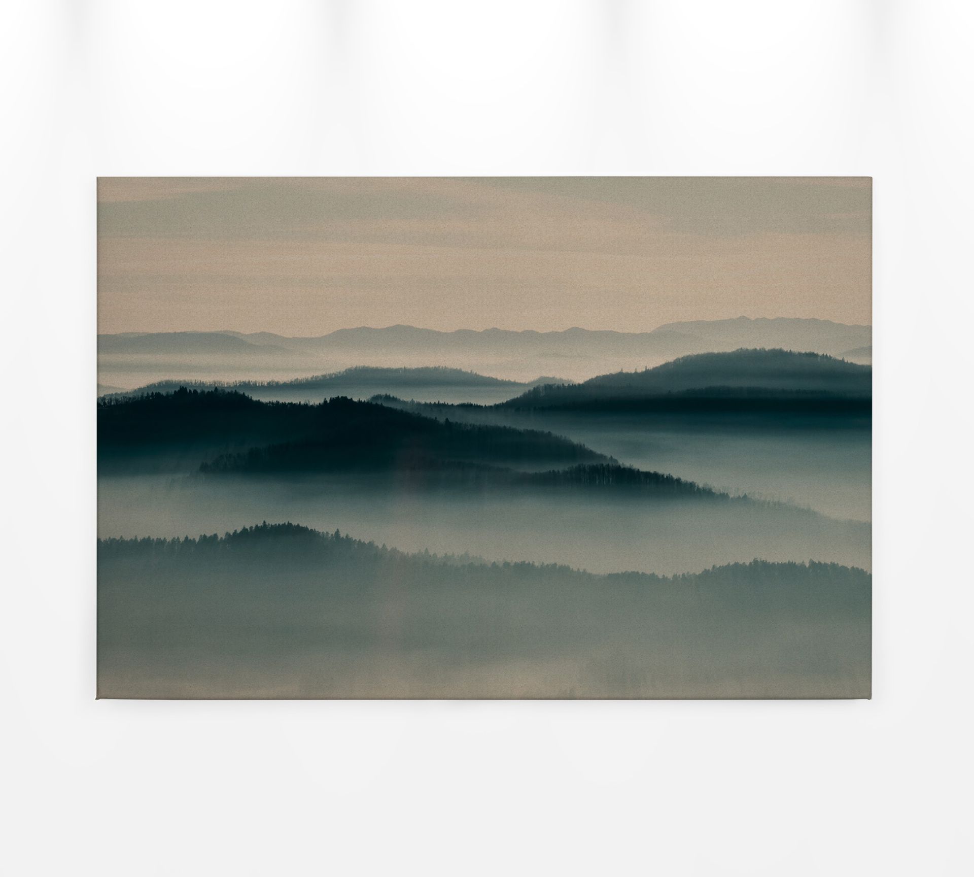 Leinwandbild Berglandschaft, blaugrau, 90x60 cm DD120451