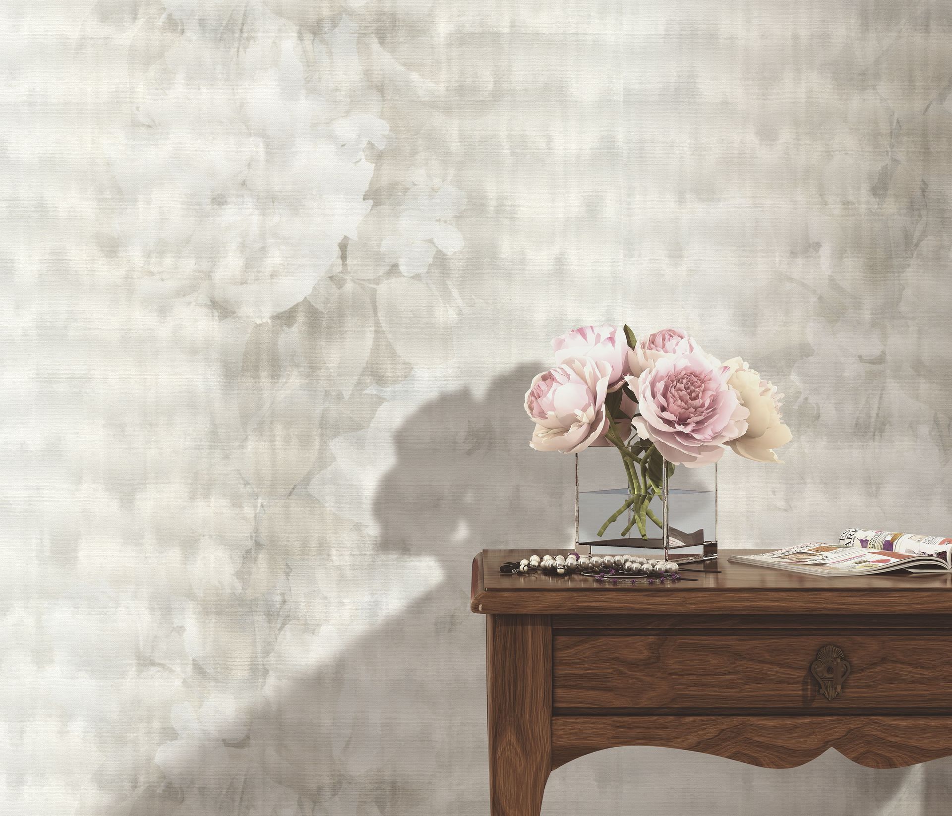 Blumentapete Aquarelloptik beige Erismann 1051302 Blumentapete Aquarelloptik beige Erismann 1051302