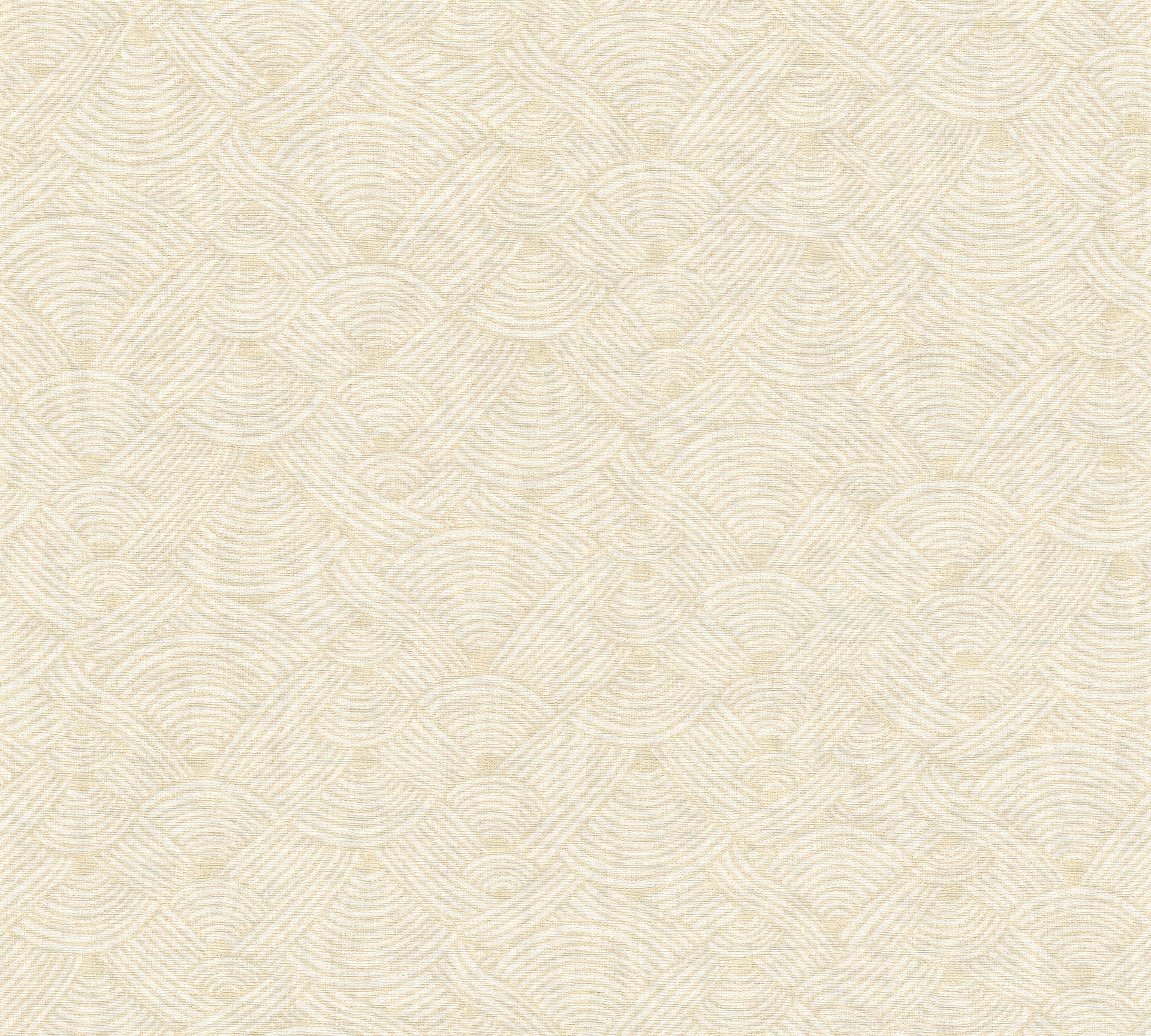 A.S. Création Nara, Art Deco Tapete, beige, weiß 387424 Dekorbild