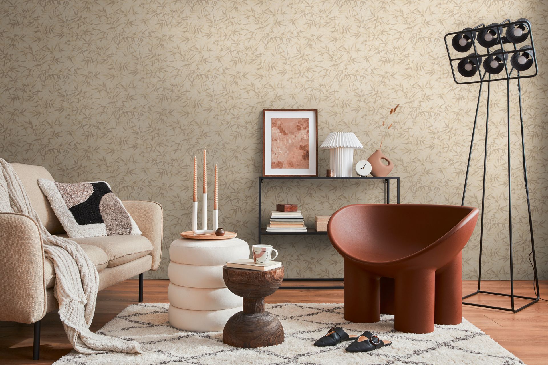 Vliestapete Floral - Blätter, beige, metallic, A.S. Création 790463 Vliestapete Floral - Blätter, beige, metallic, A.S. Création 790463