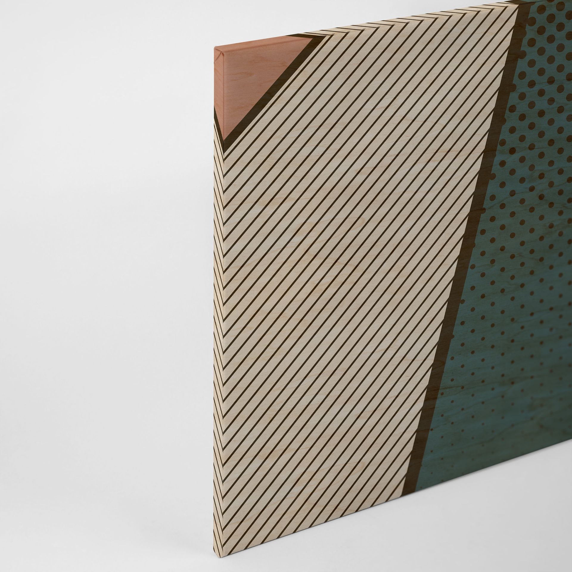 Leinwandbild Geometrische Formen, türkis, 90x60 cm DD120432