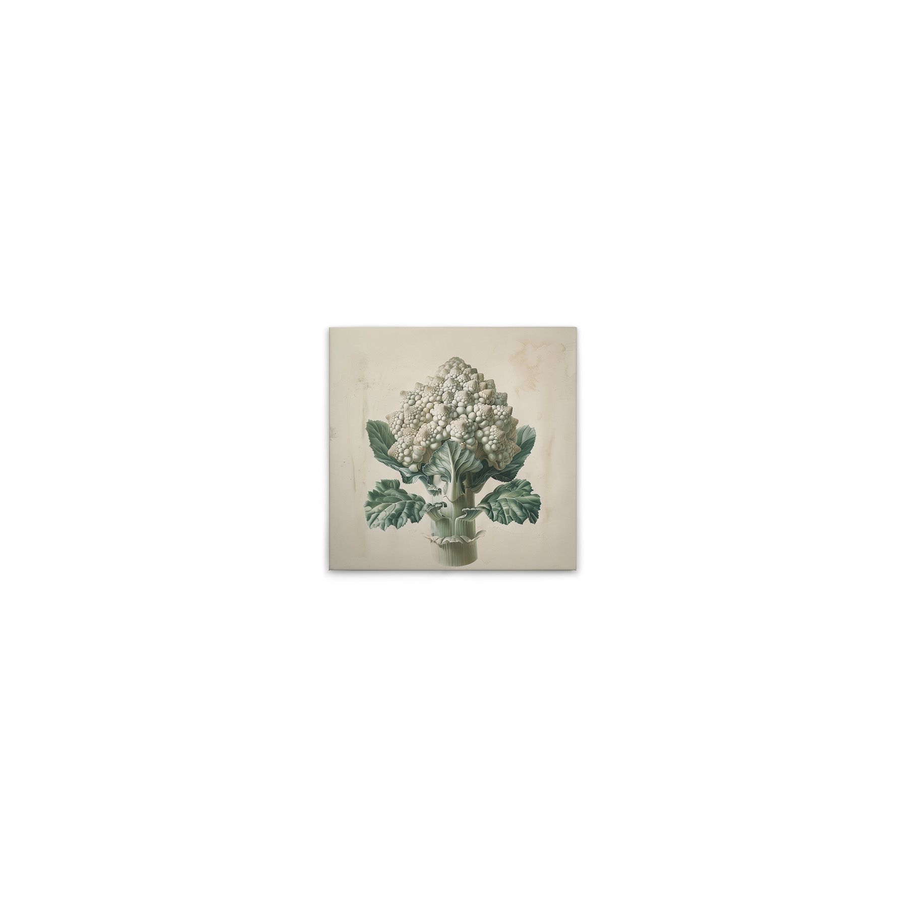 Leinwand Romanesco Weiss 30 x 30 cm