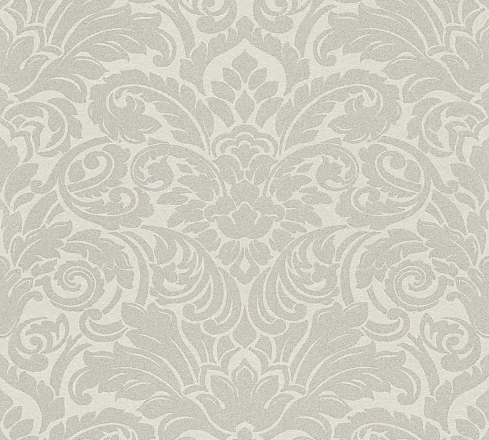 Architects Paper Luxury Wallpaper, Barock Tapete, silber, creme 305451 Dekorbild