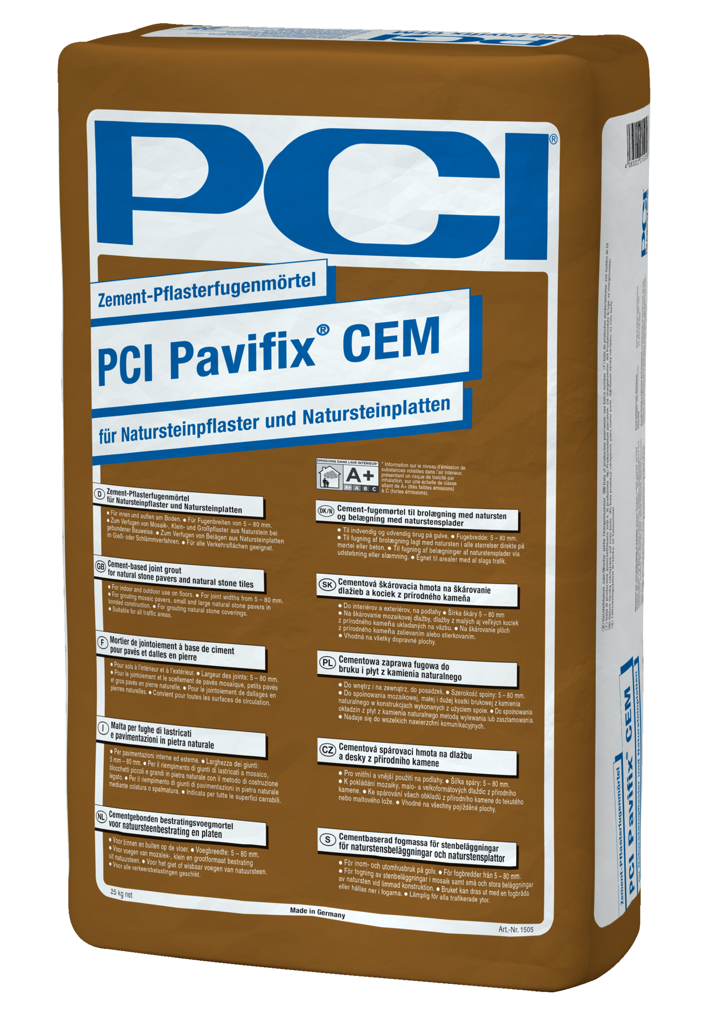 PCI Pavifix CEM 25 kg Zement-Pflasterfugenmörtel für Natursteinpflaster