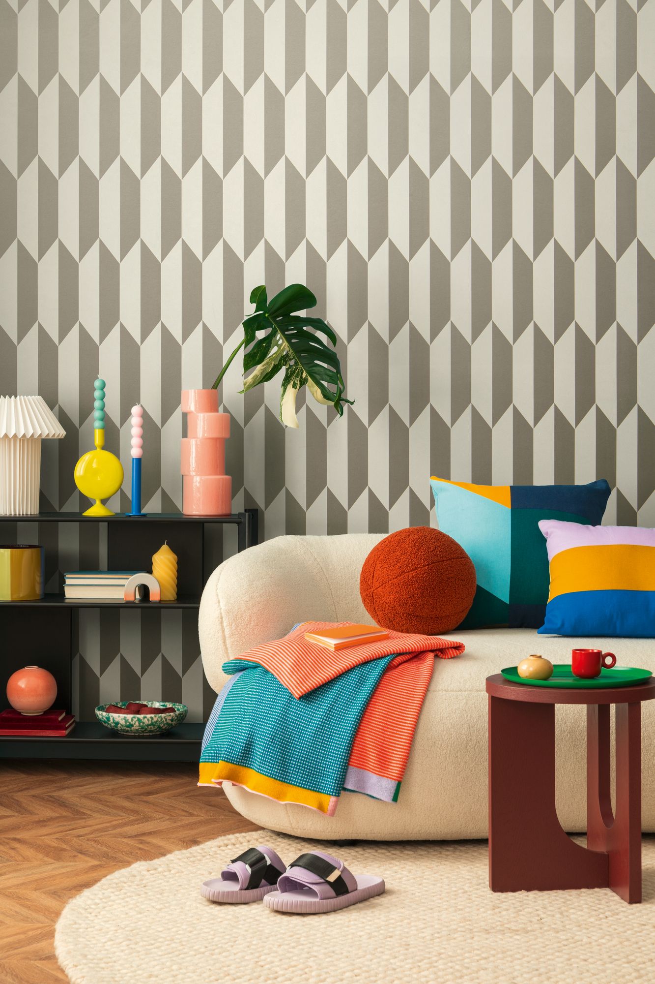 A.S. Création geometrisch beige-metallic 790865
