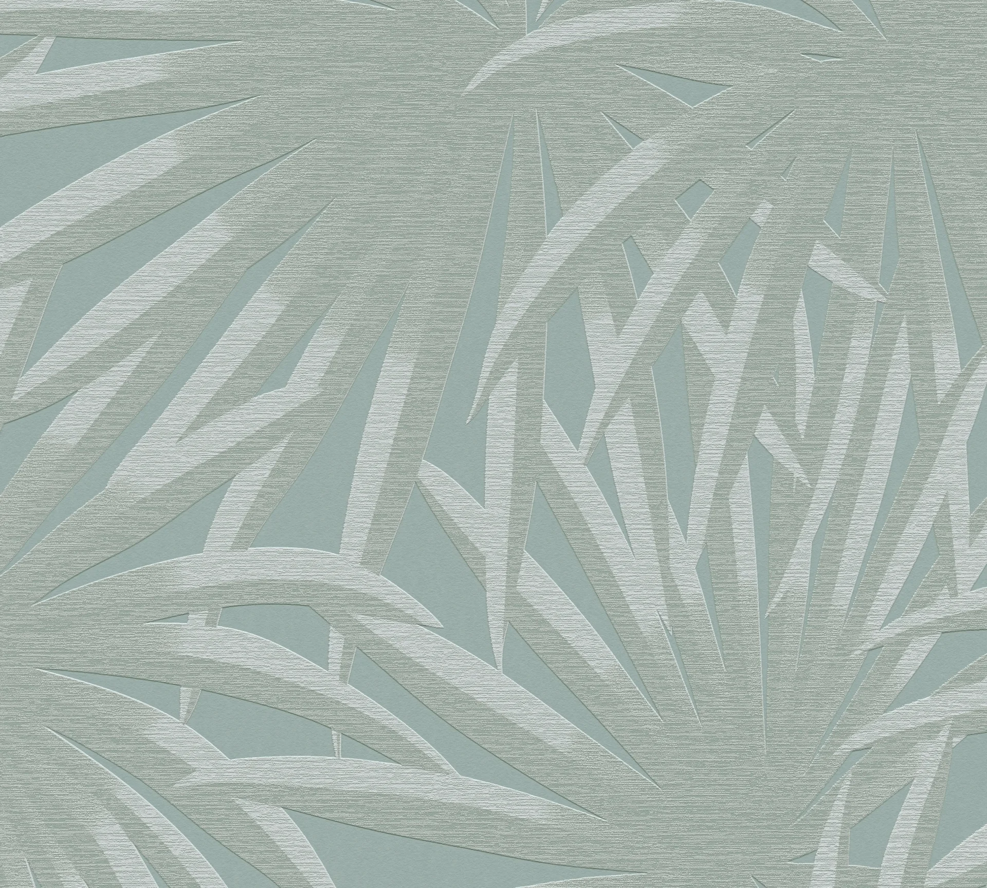 A.S. Création Casual Living, Palmenblätter, blau und mint 393384