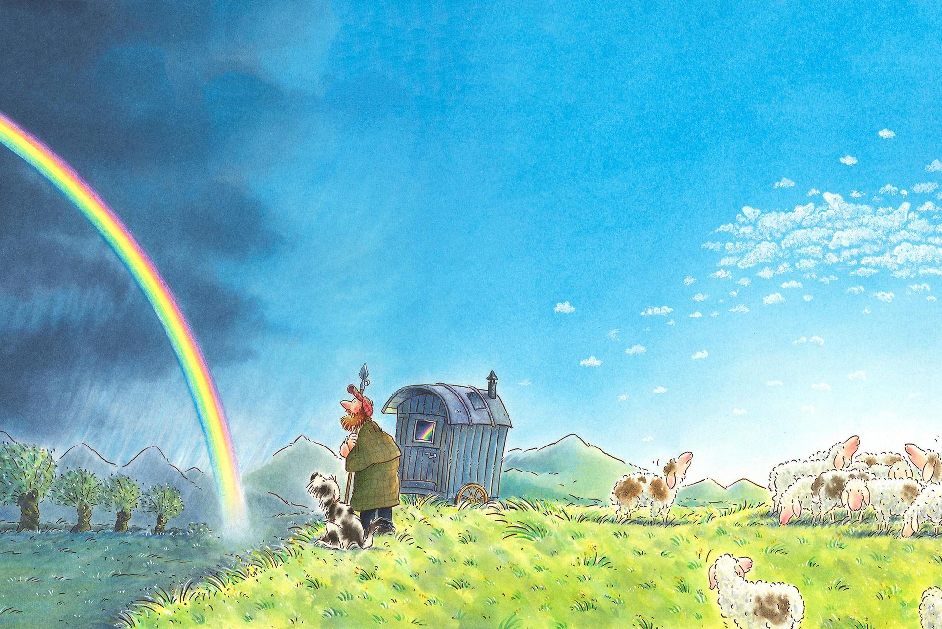A.S. Création XXL 5 Fototapete, Regenbogen, 4m x 2,67m DD114829 Dekorbild