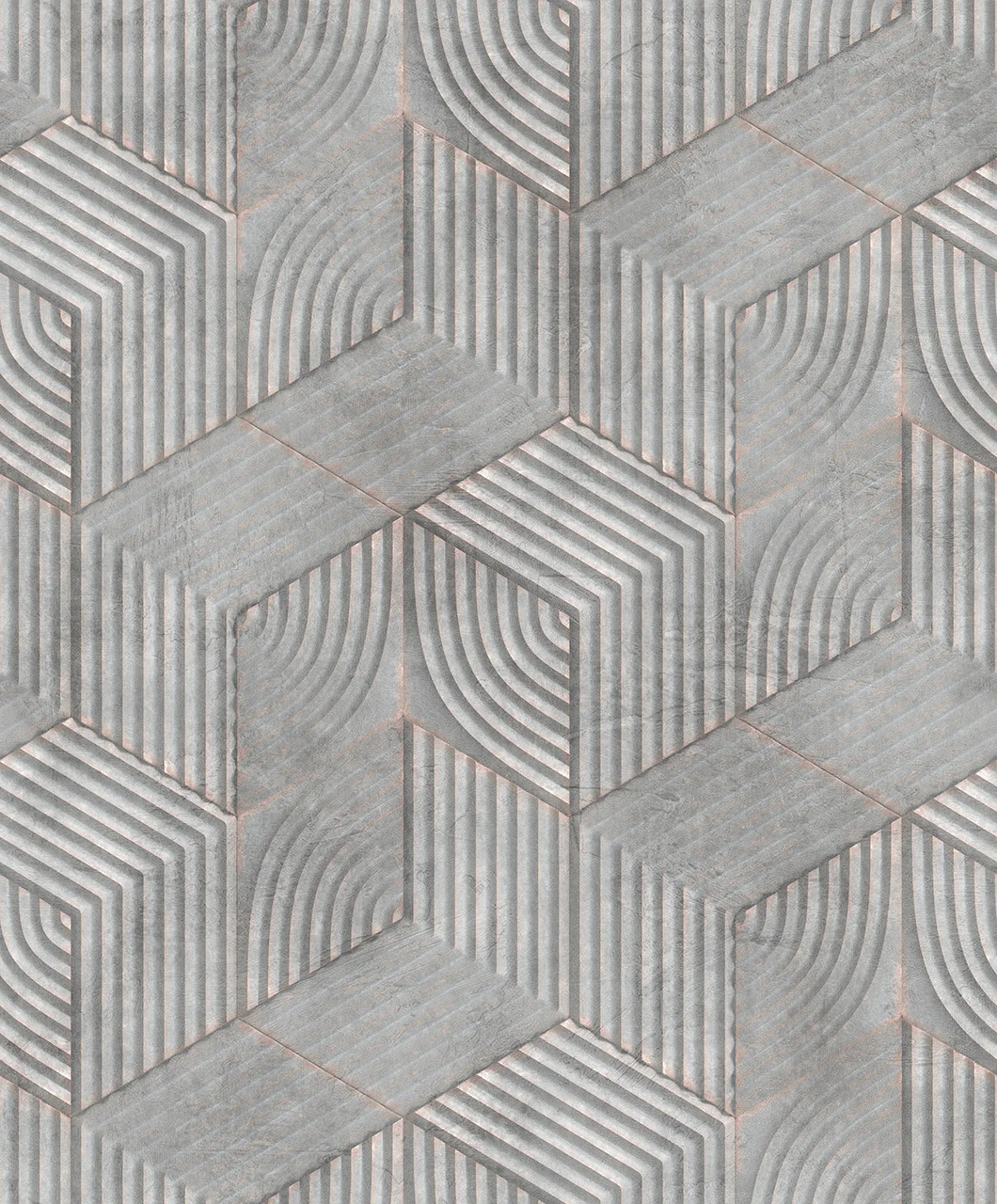 Novamur Vliestapete, 3D-Optik, grau-grün 81620 Dekorbild