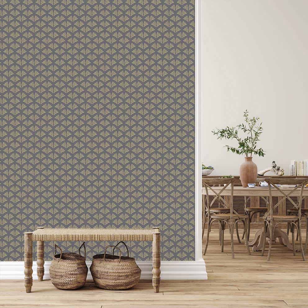 A.S. Création Trendwall 2, Art Deco Tapete, grau, gold 379583