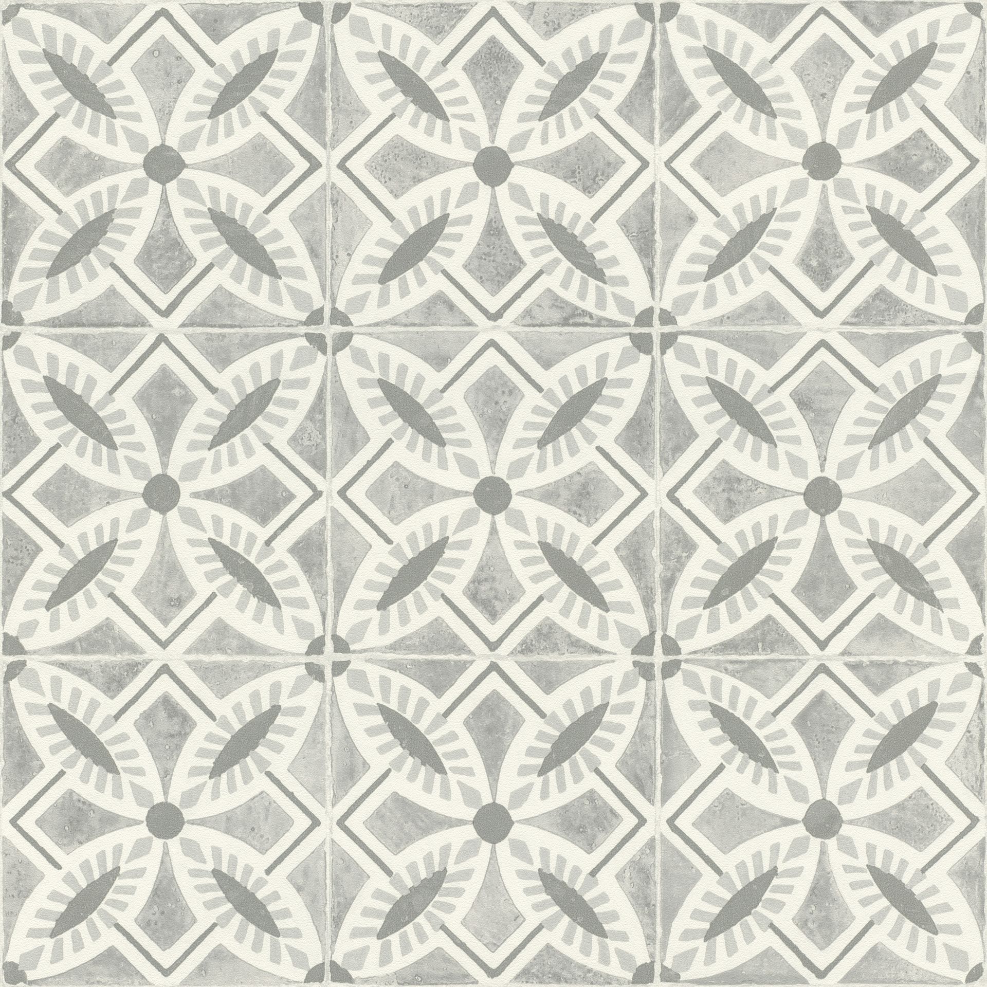 Vliestapete Kachel grau-hellgrau 410259