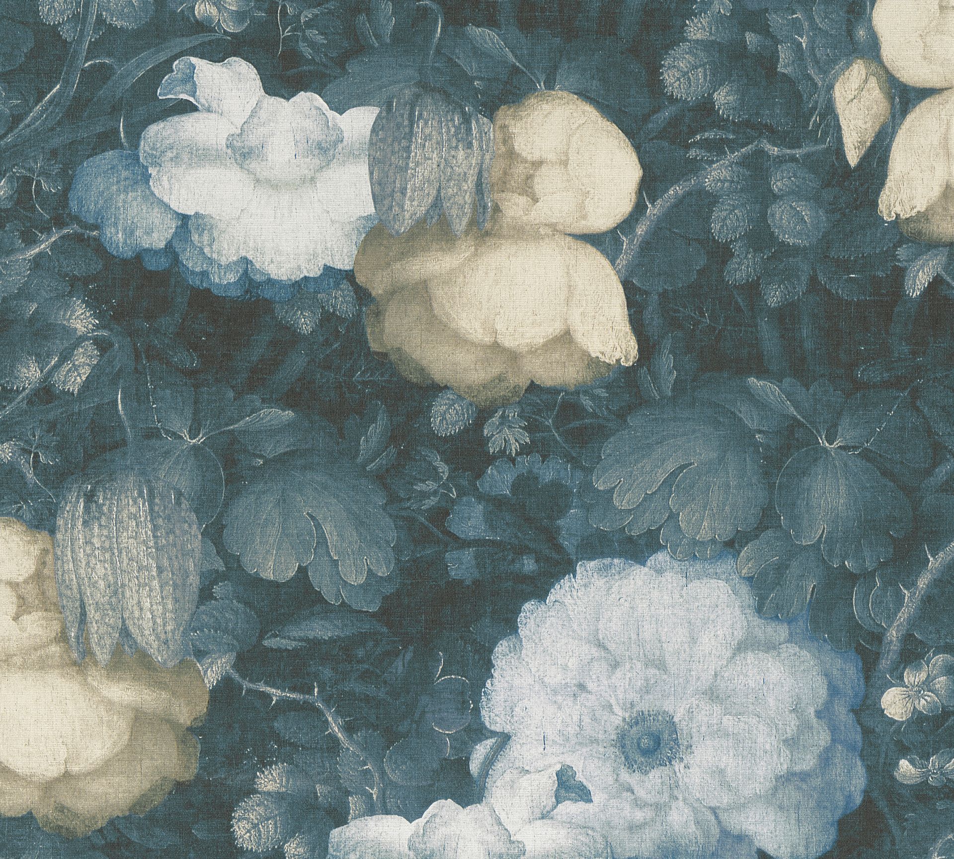 Livingwalls Metropolitan Stories, Florale Tapete, blau, grün 369213